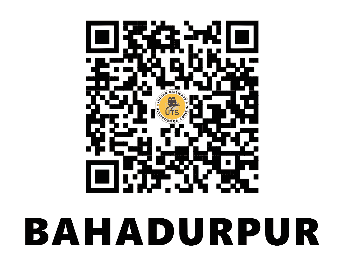 UTS QR Code for BAHADURPUR - BHDH (NR - UTTAR PRADESH)